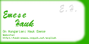 emese hauk business card